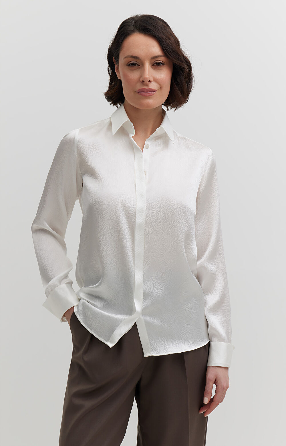 Jedwabna koszula z fakturą - 5