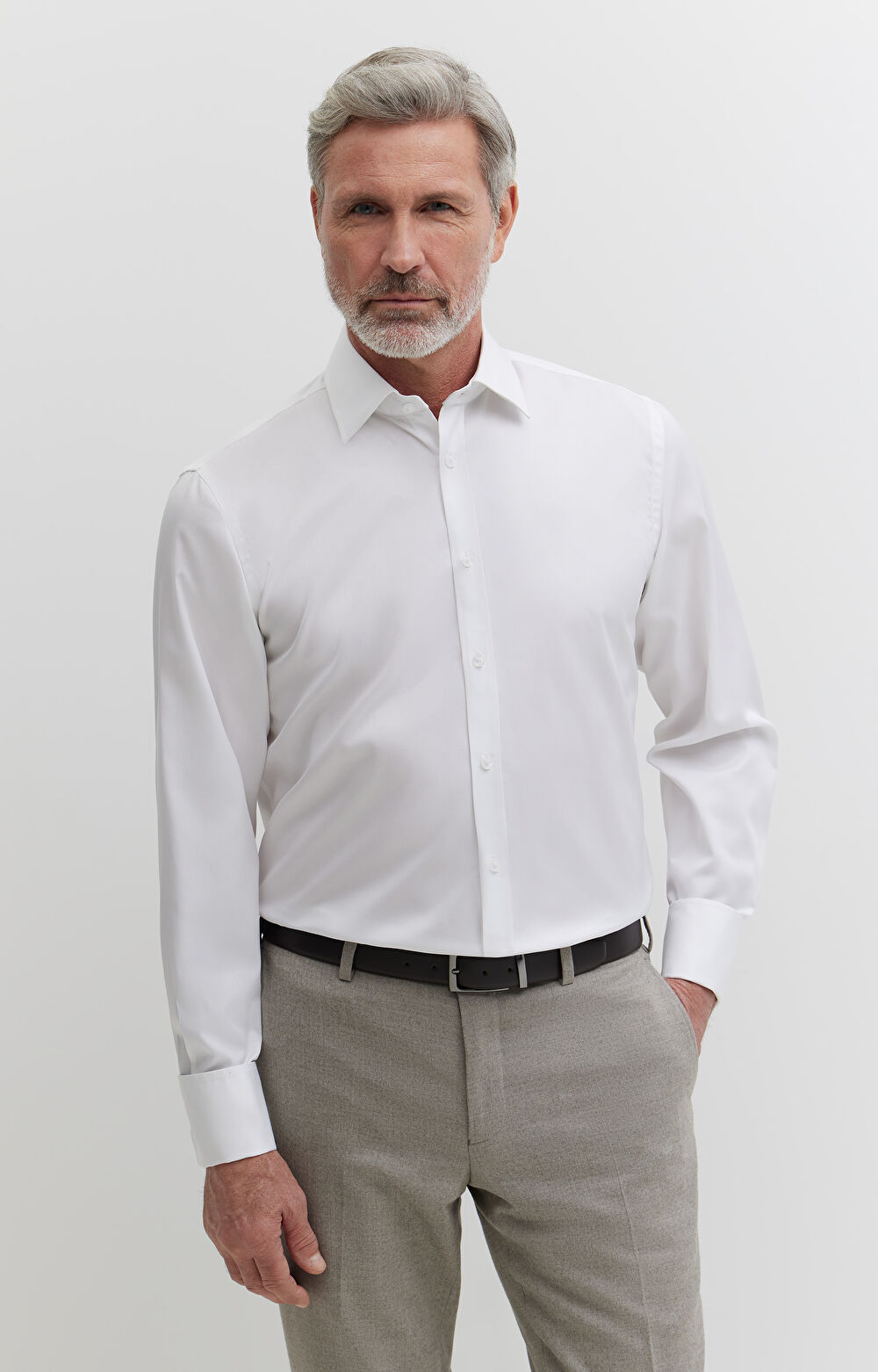 Gładka koszula na spinki - 4