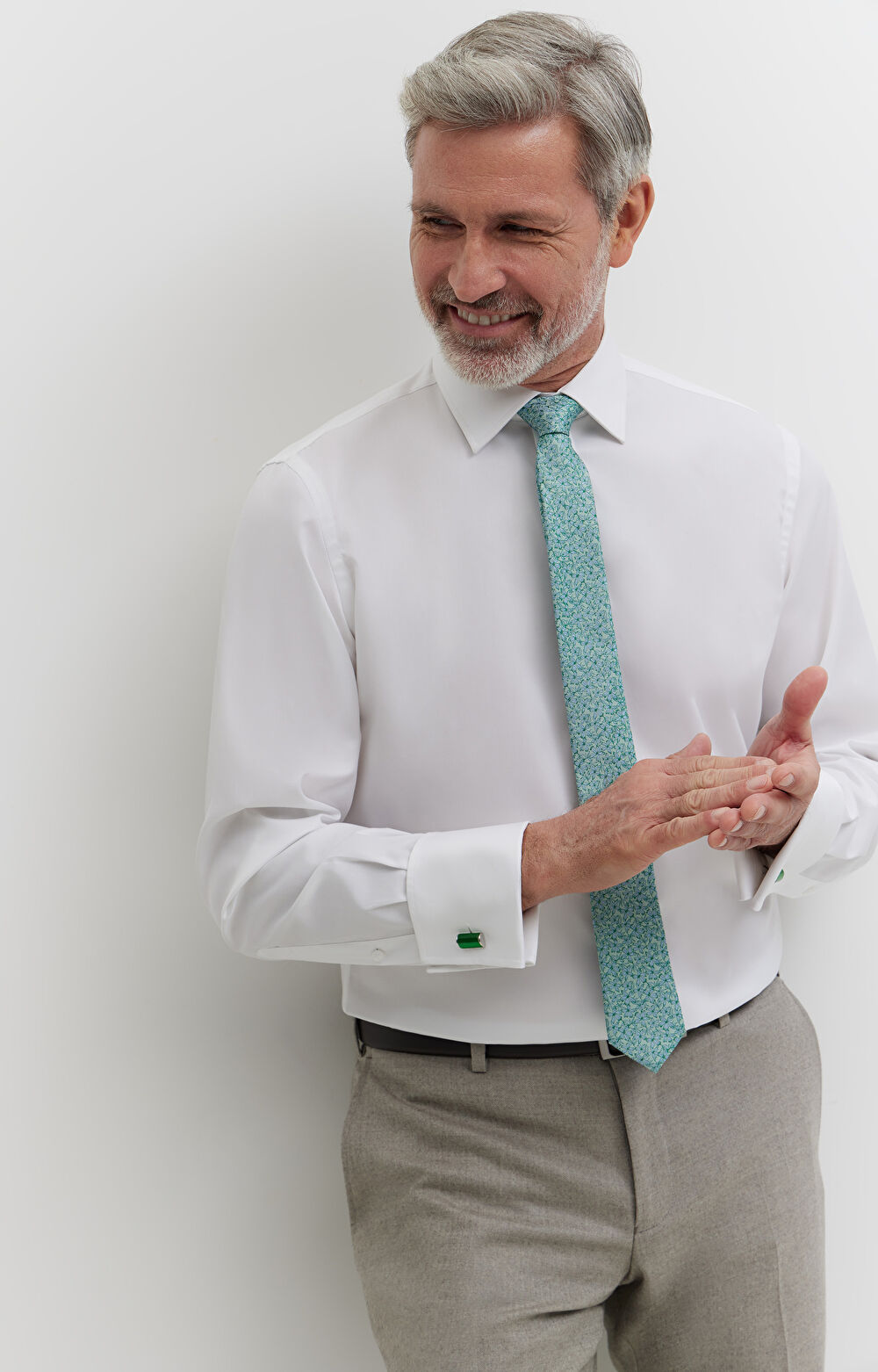 Gładka koszula na spinki - 7