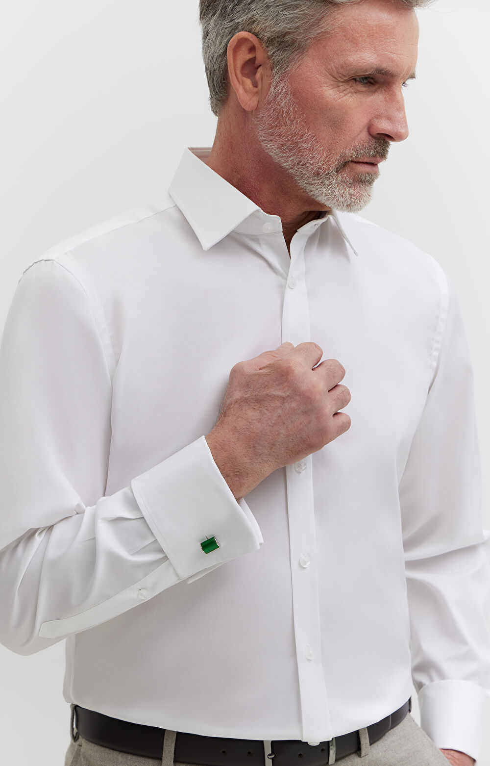 Gładka koszula na spinki - 6