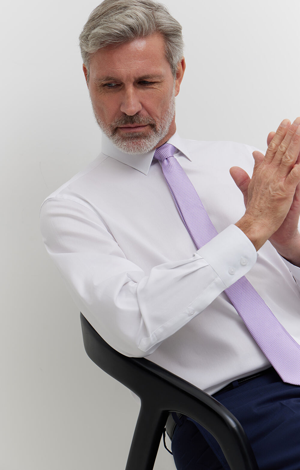 Koszula z diagonalu z kontrastem - 7