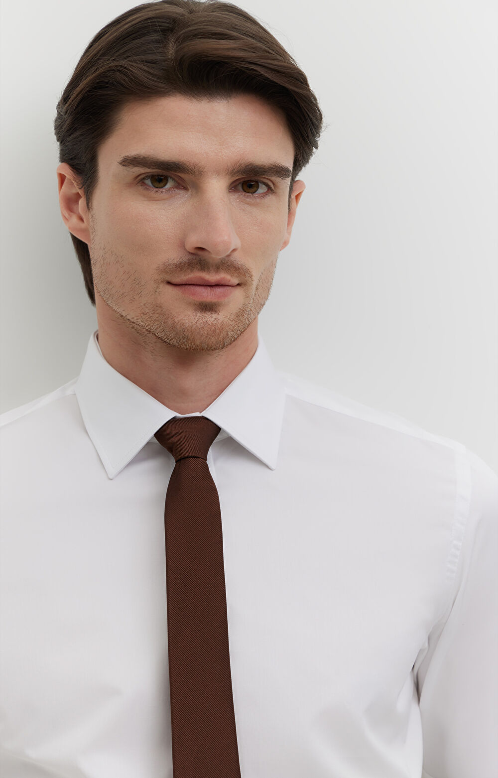 Gładka koszula na spinki - 7