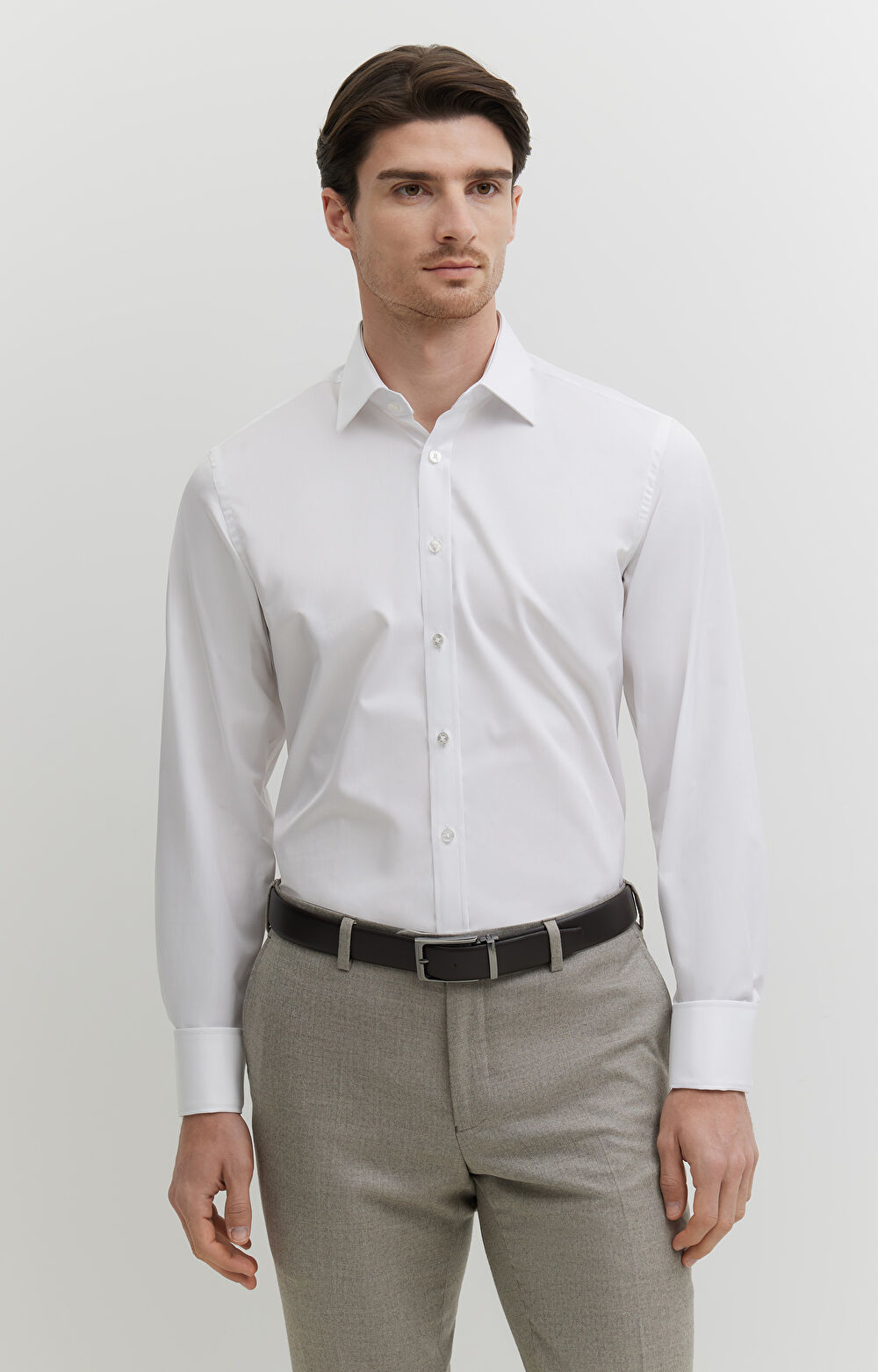 Gładka koszula na spinki - 4