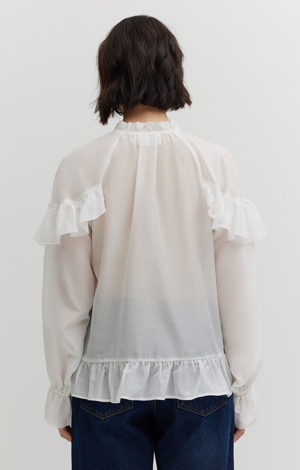 Bawełniana koszula z jedwabiem - 4