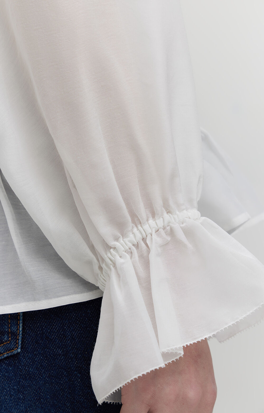 Bawełniana koszula z jedwabiem - 5