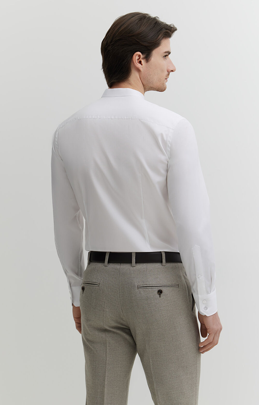 Gładka koszula z popeliny - 3