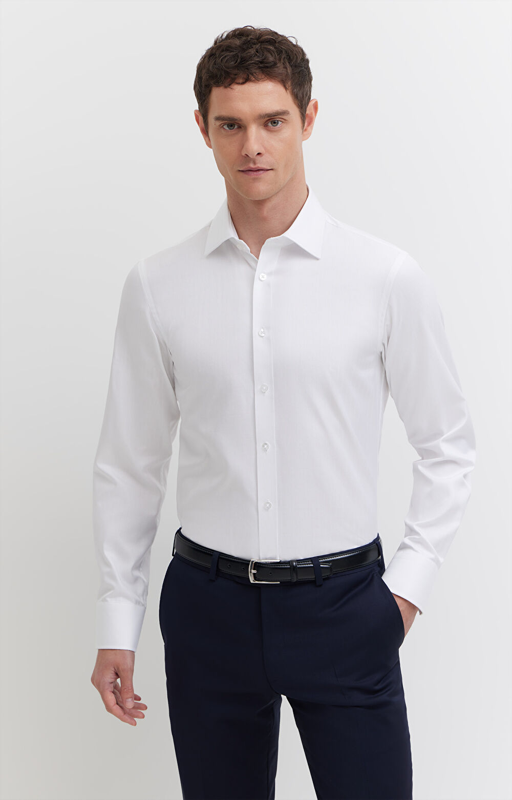 Elegancka koszula w jodełkę - 4