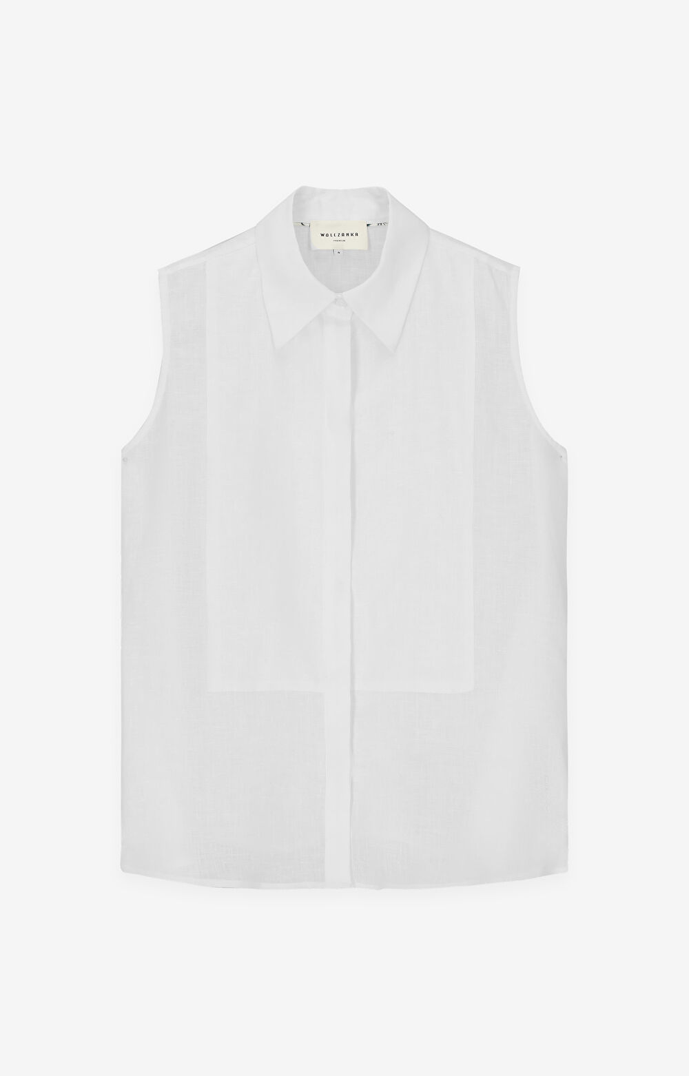 Lniana koszula bez rękawów - 2