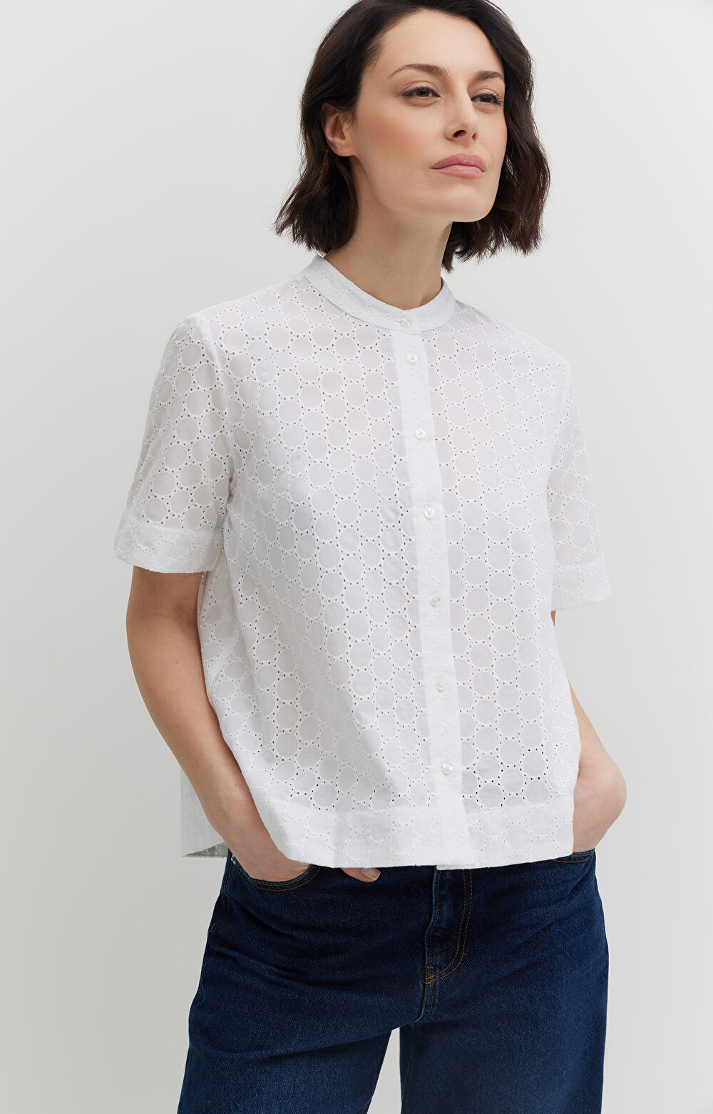 Koszula z haftowanym wzorem