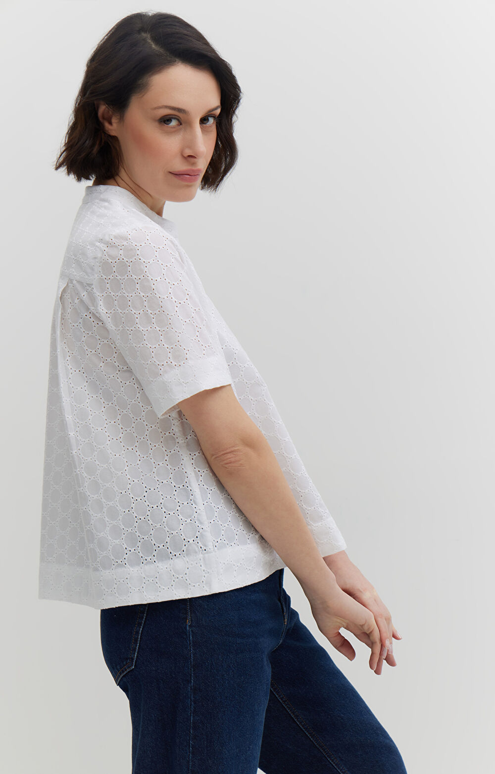 Koszula z haftowanym wzorem - 5