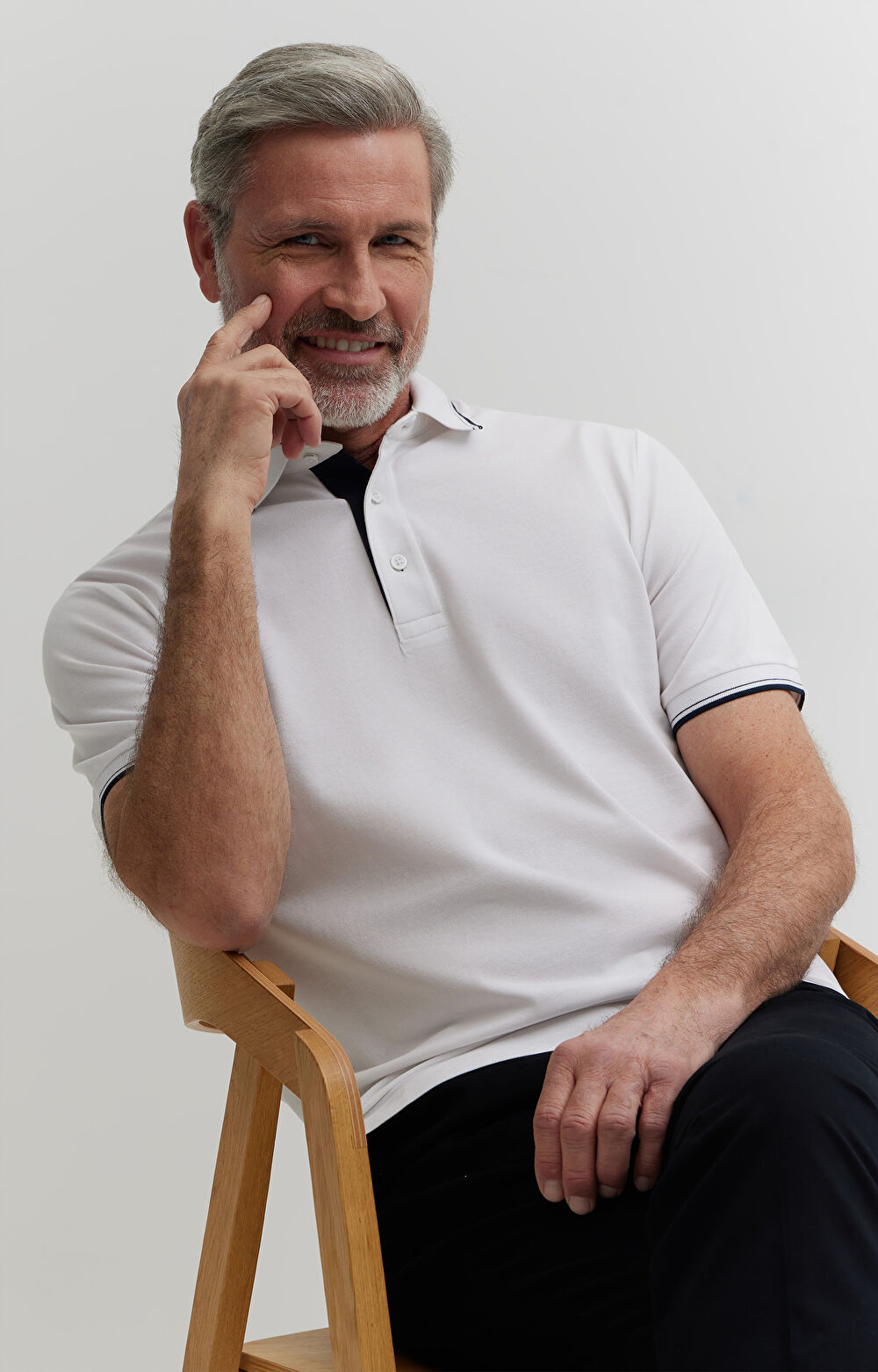 Polo z bawełny merceryzowanej z kontrastem - 6