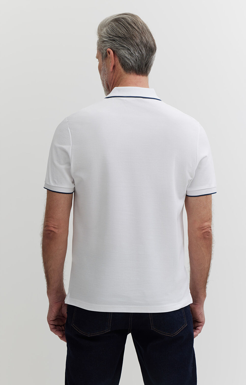 Polo z bawełny podwójnie merceryzowanej z kontrastem - 3