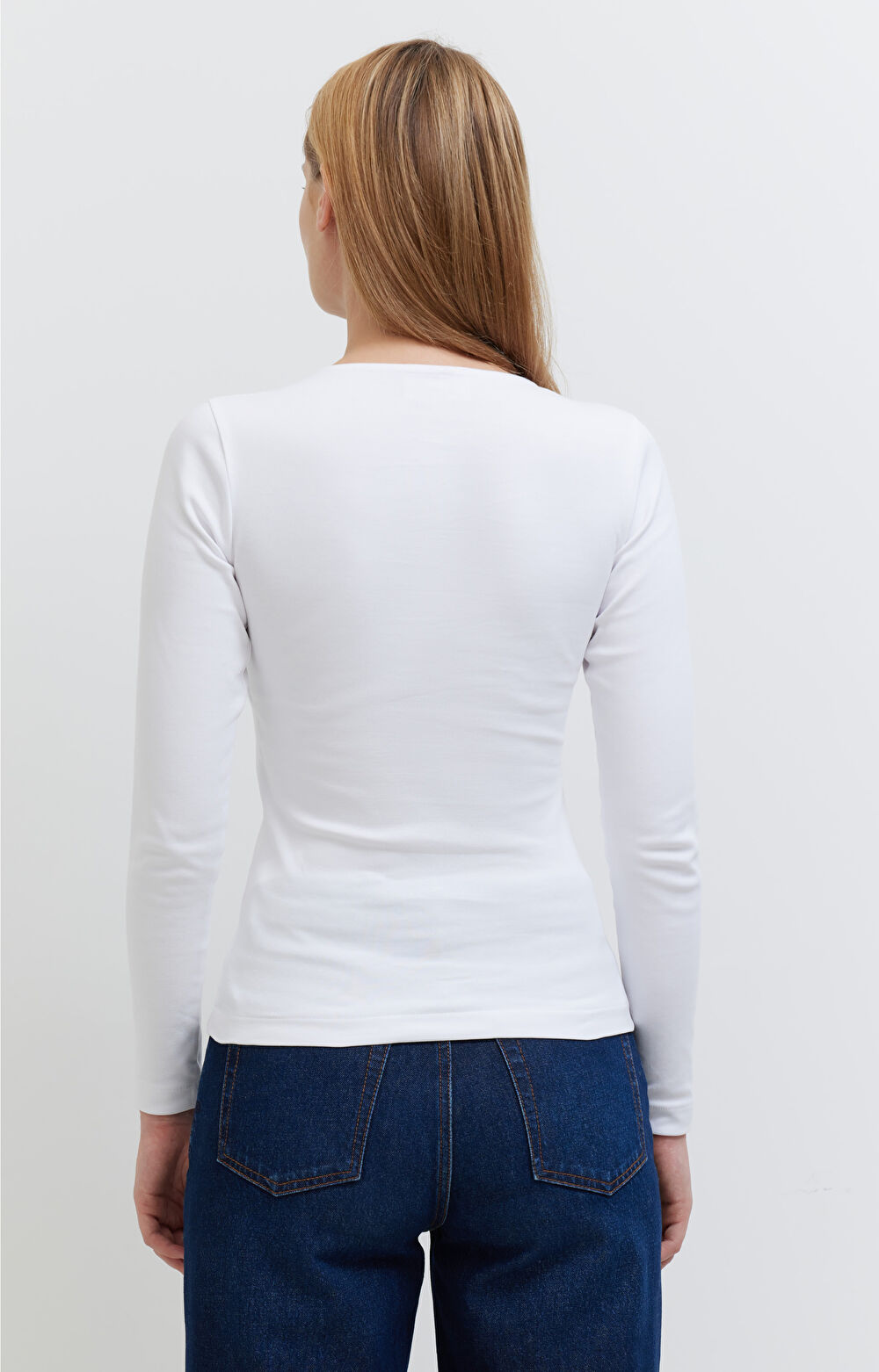T-shirt z długim rękawem z bawełny merceryzowanej - 3