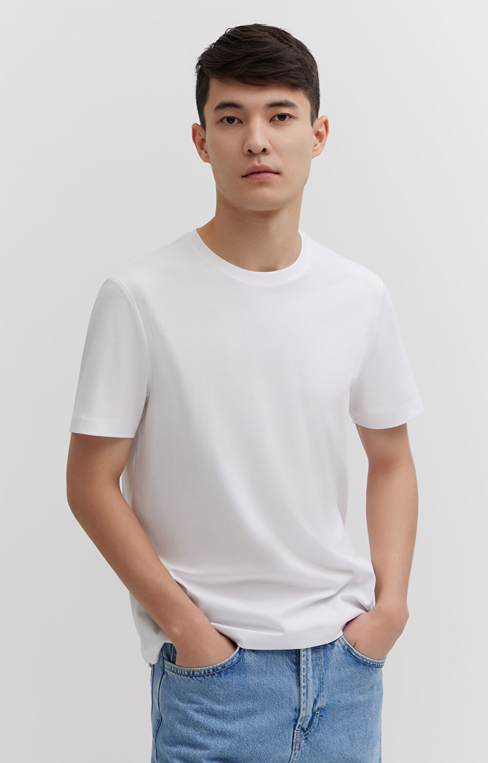 T-shirt z bawełny podwójnie merceryzowanej