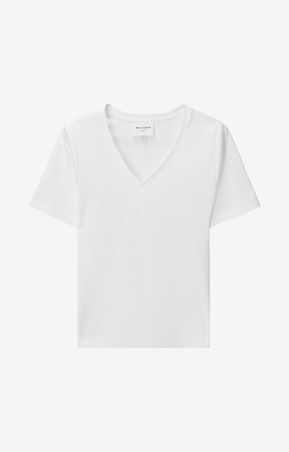 T-shirt v-neck z bawełny podwójnie merceryzowanej - 2
