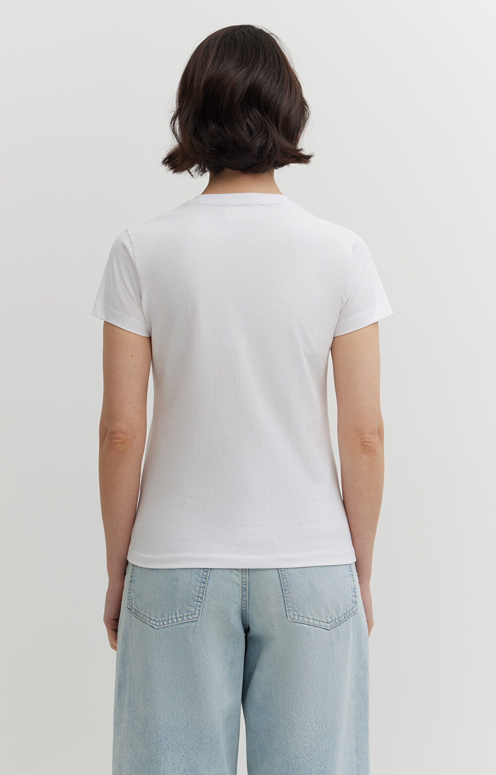 T-shirt z merceryzowanej z haftem - 3