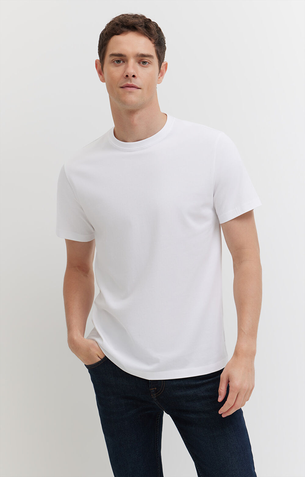 T-shirt z bawełny merceryzowanej
