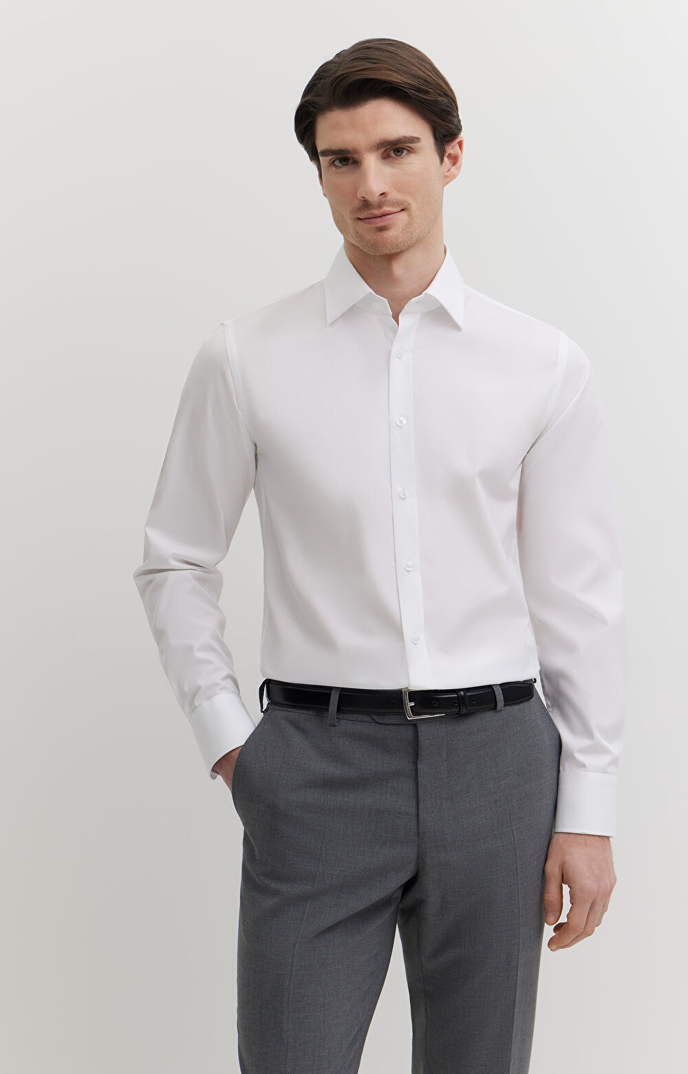 Gładka koszula z bawełny - 2