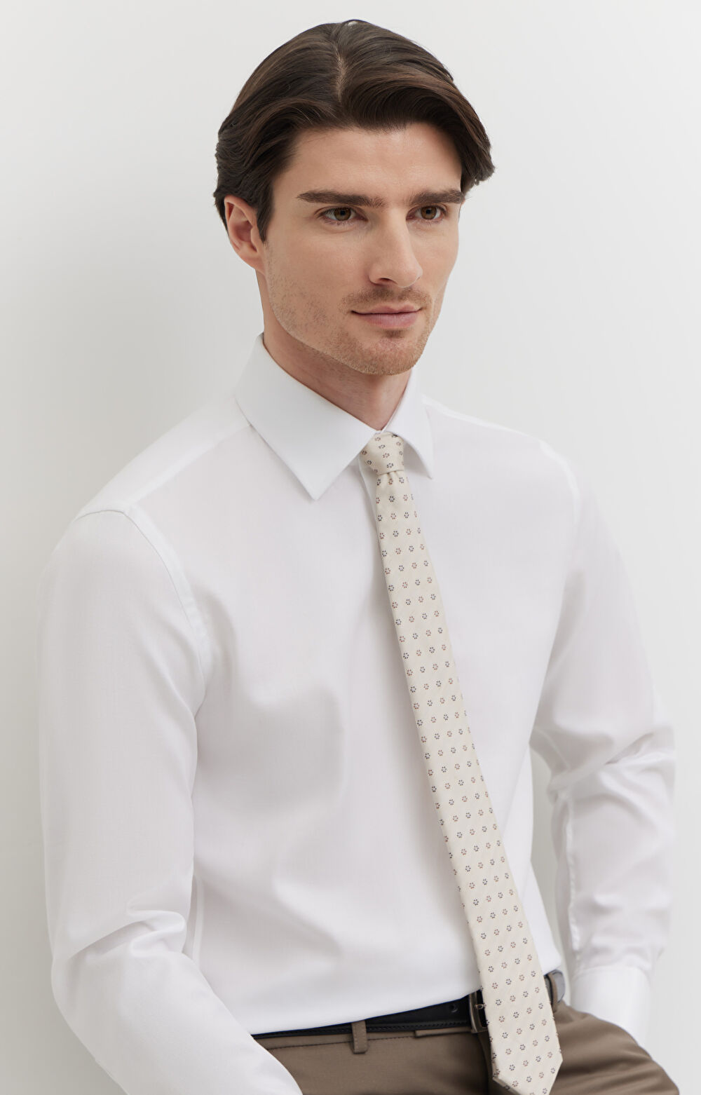 Elegancka koszula w diagonalny wzór - 9