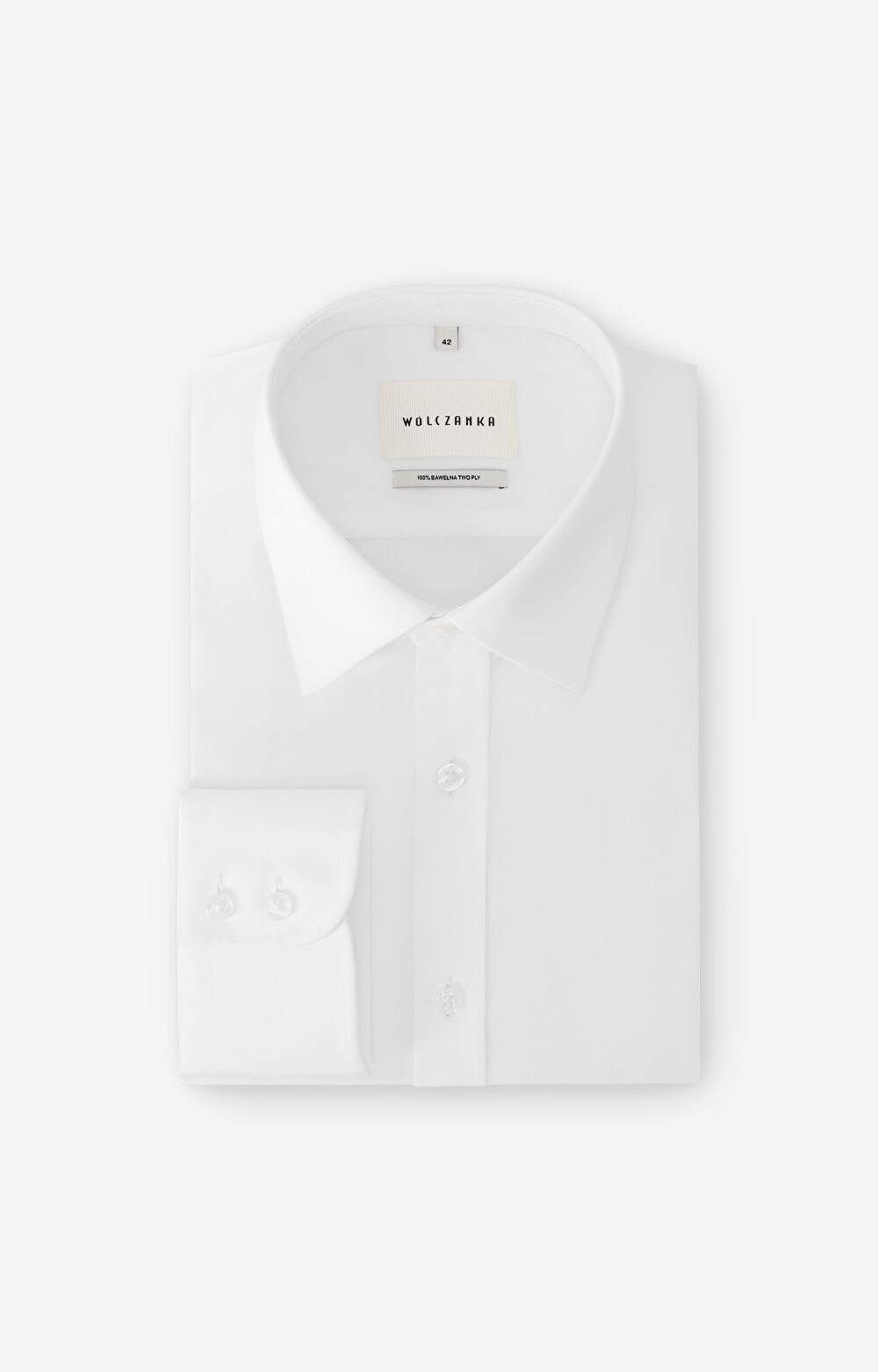Gładka koszula z bawełny