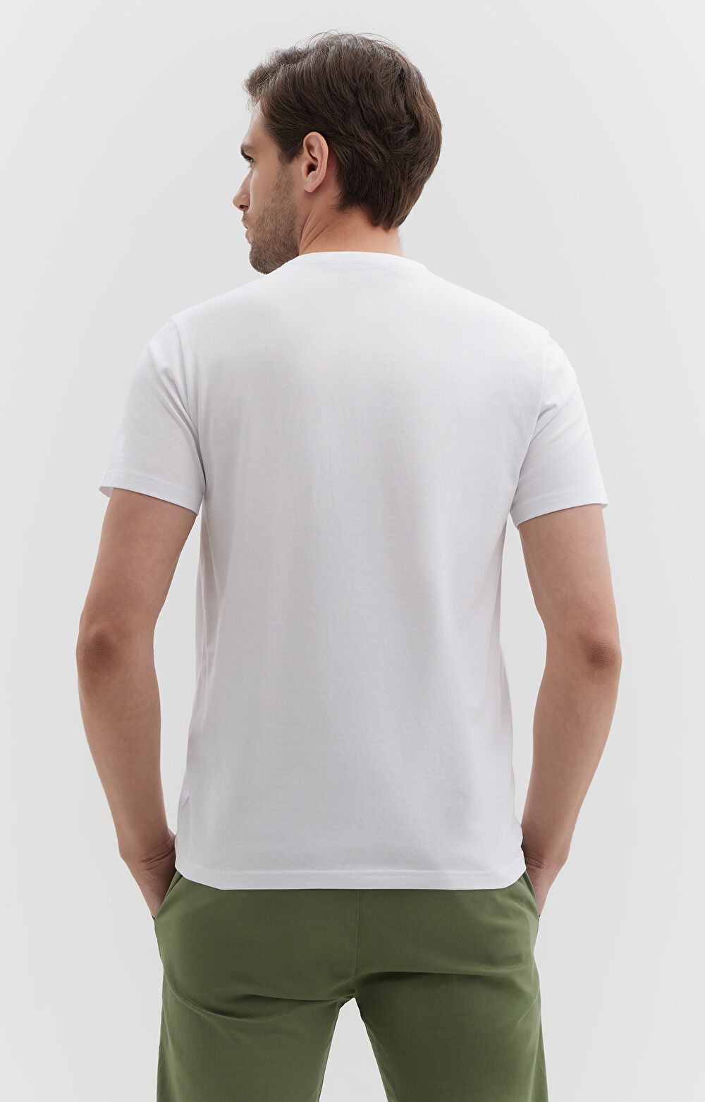 Gładki t-shirt z bawełny organicznej