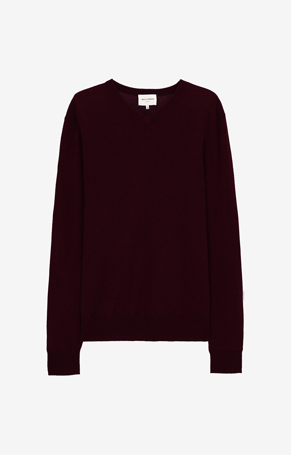 Sweter v-neck z melanżowej wełny merino - 2