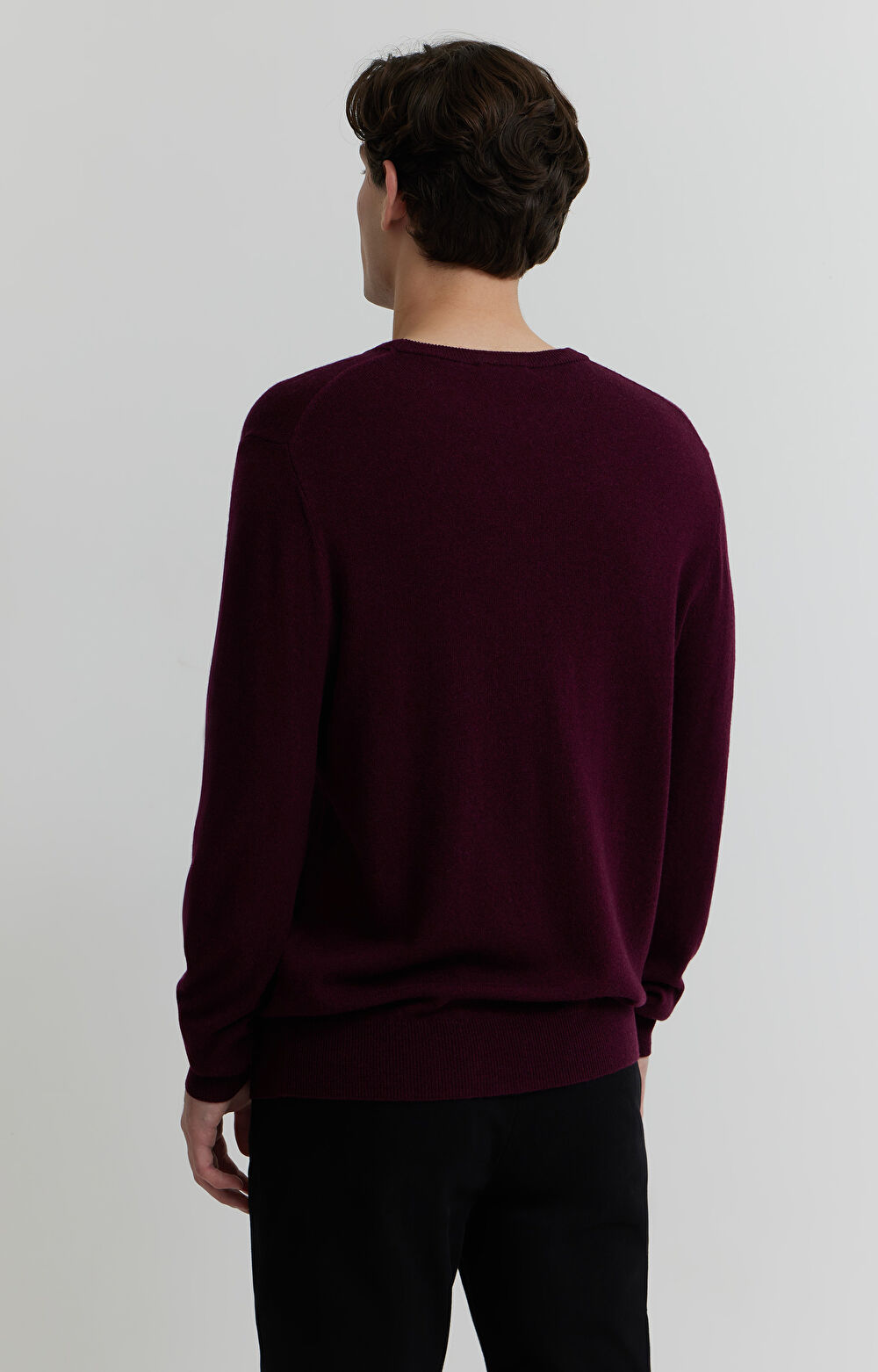 Sweter z melanżowej wełny merino - 4