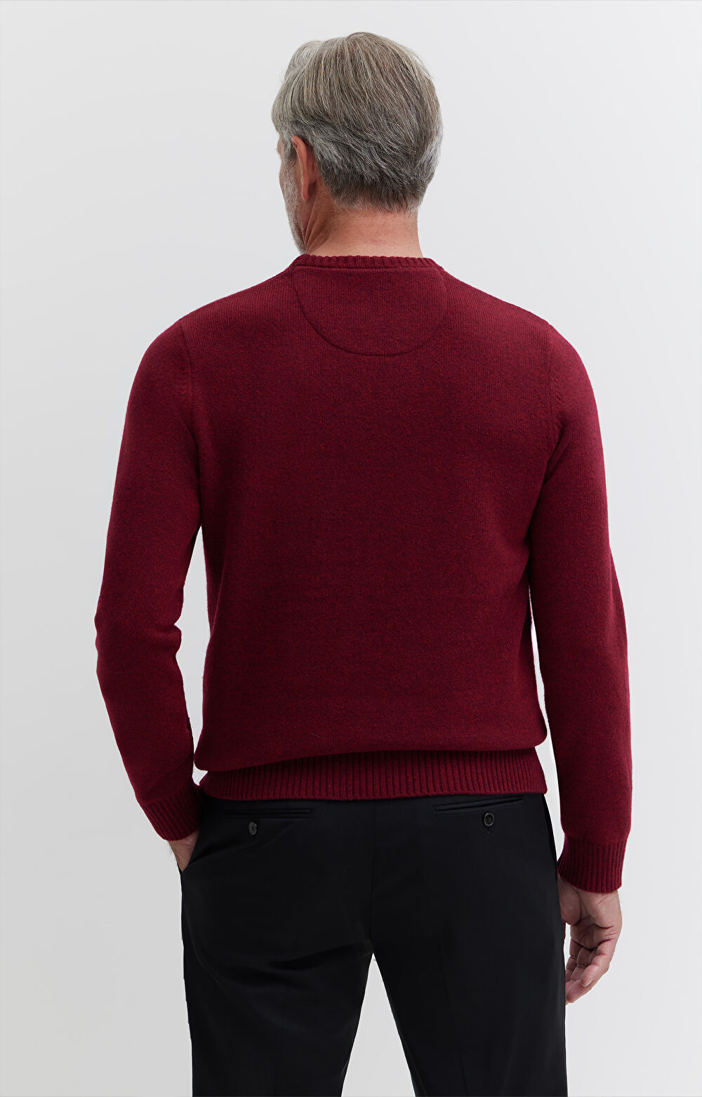 Melanżowy sweter z wełny - 3