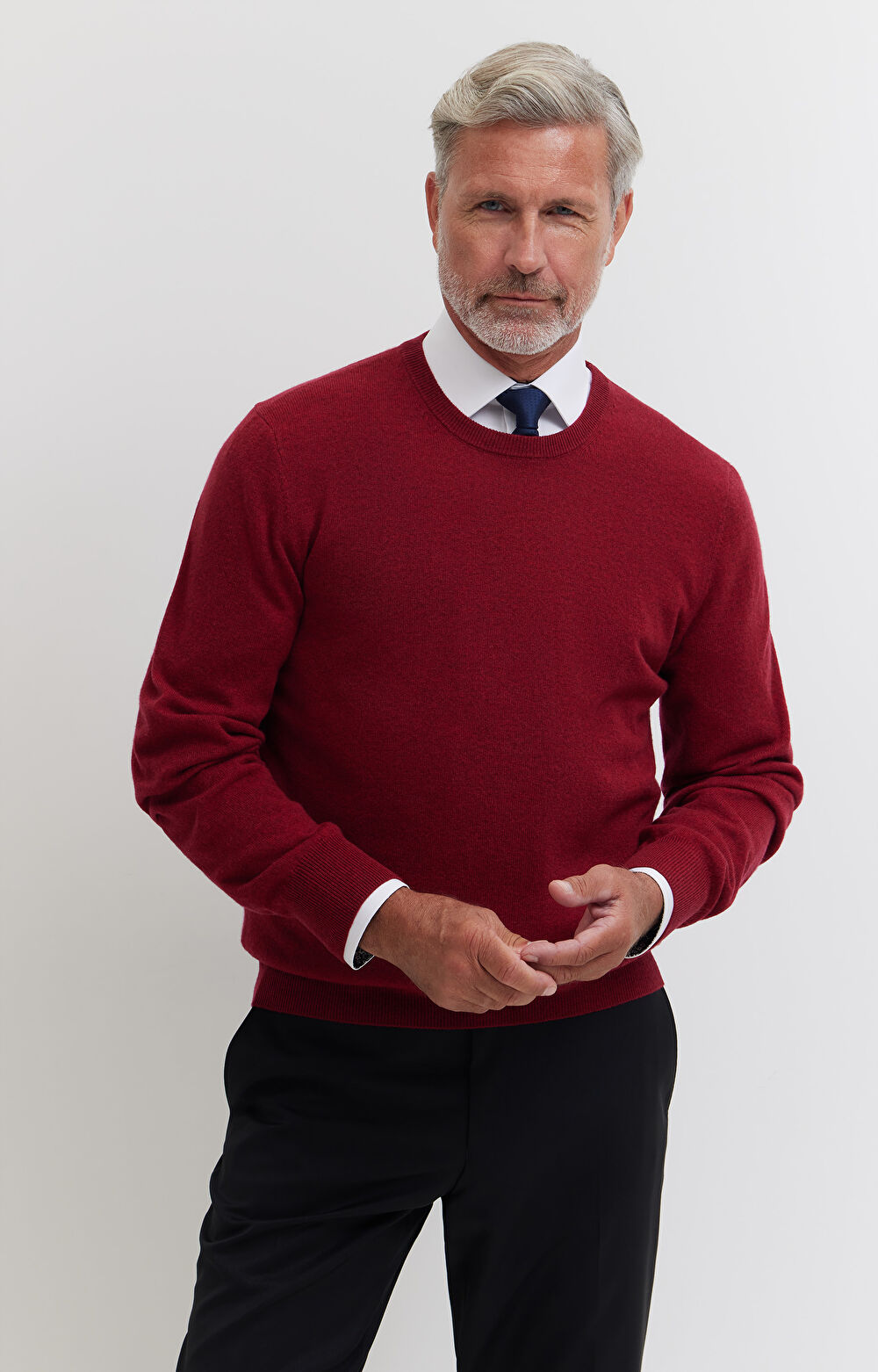 Sweter z melanżowej wełny merino - 2