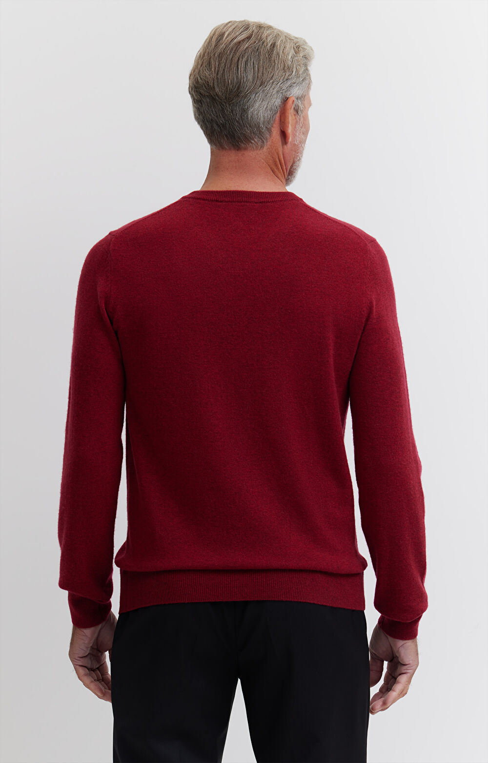 Sweter z melanżowej wełny merino - 3