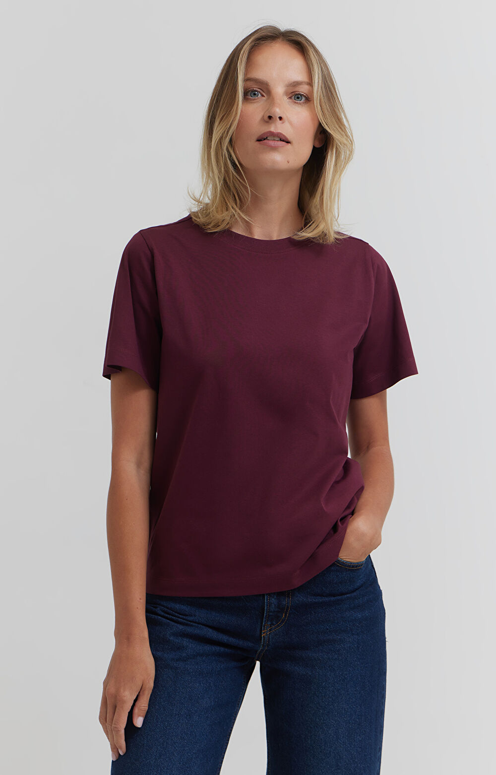 T-shirt regular z bawełny merceryzowanej - 3