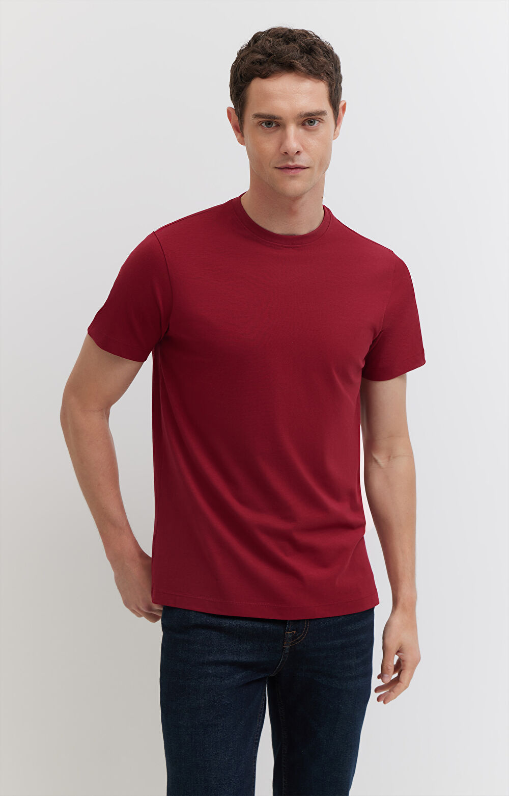T-shirt z bawełny merceryzowanej