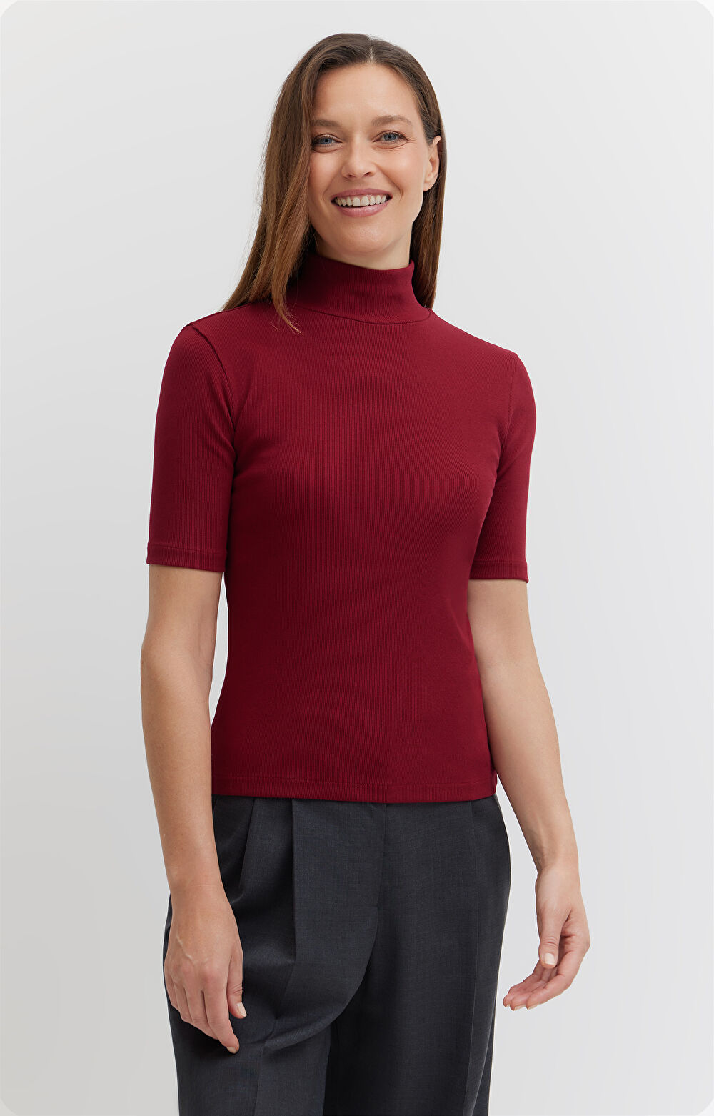 Prążkowany t-shirt - 3