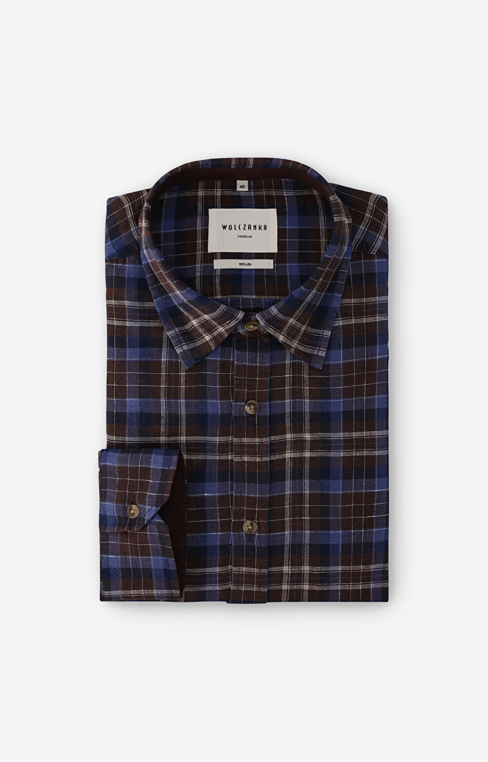 Lniana koszula w kratę