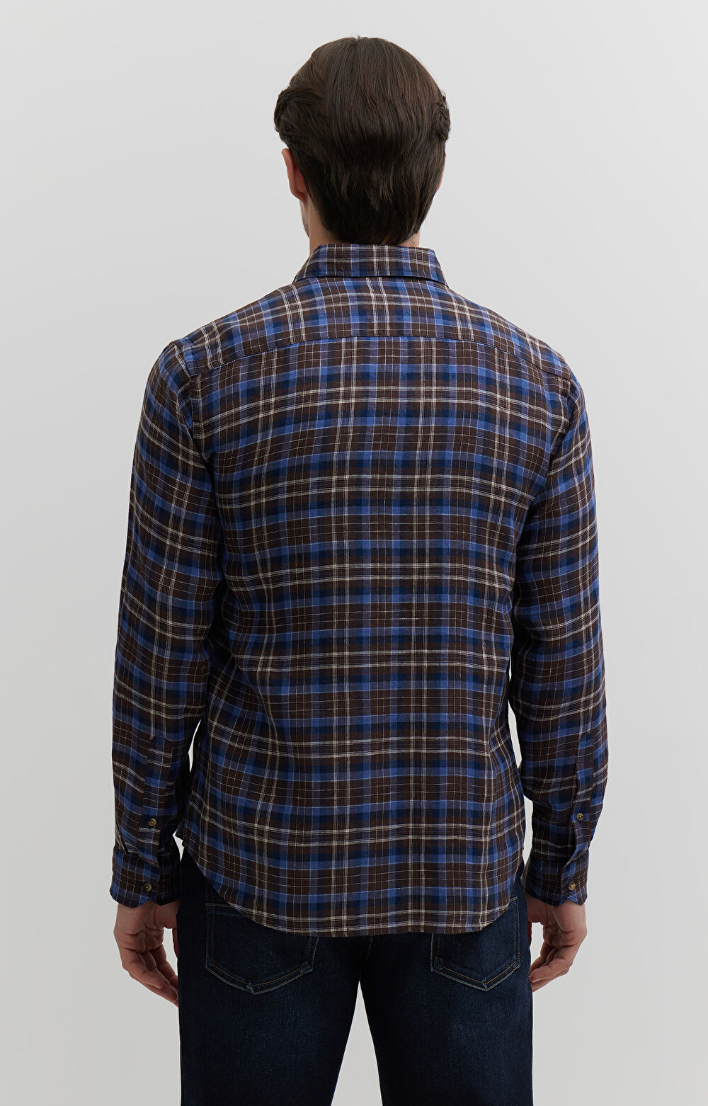 Lniana koszula w kratę - 3