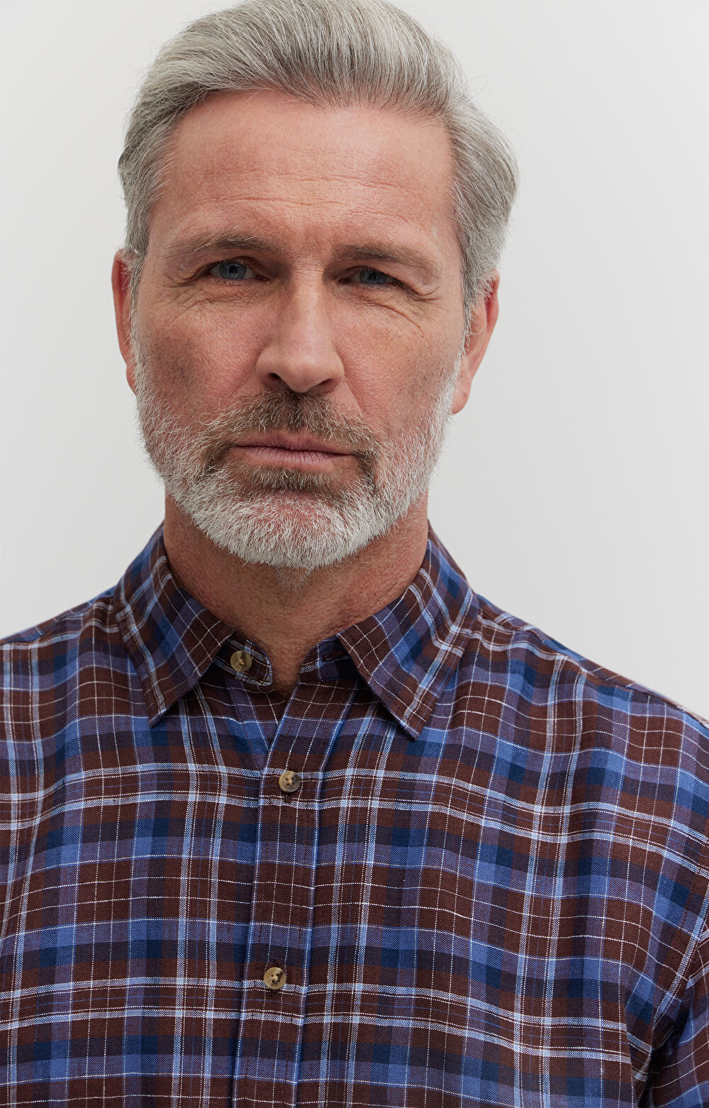 Lniana koszula w kratę - 4