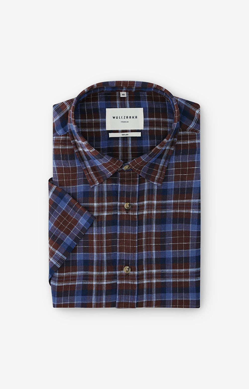 Lniana koszula w kratę