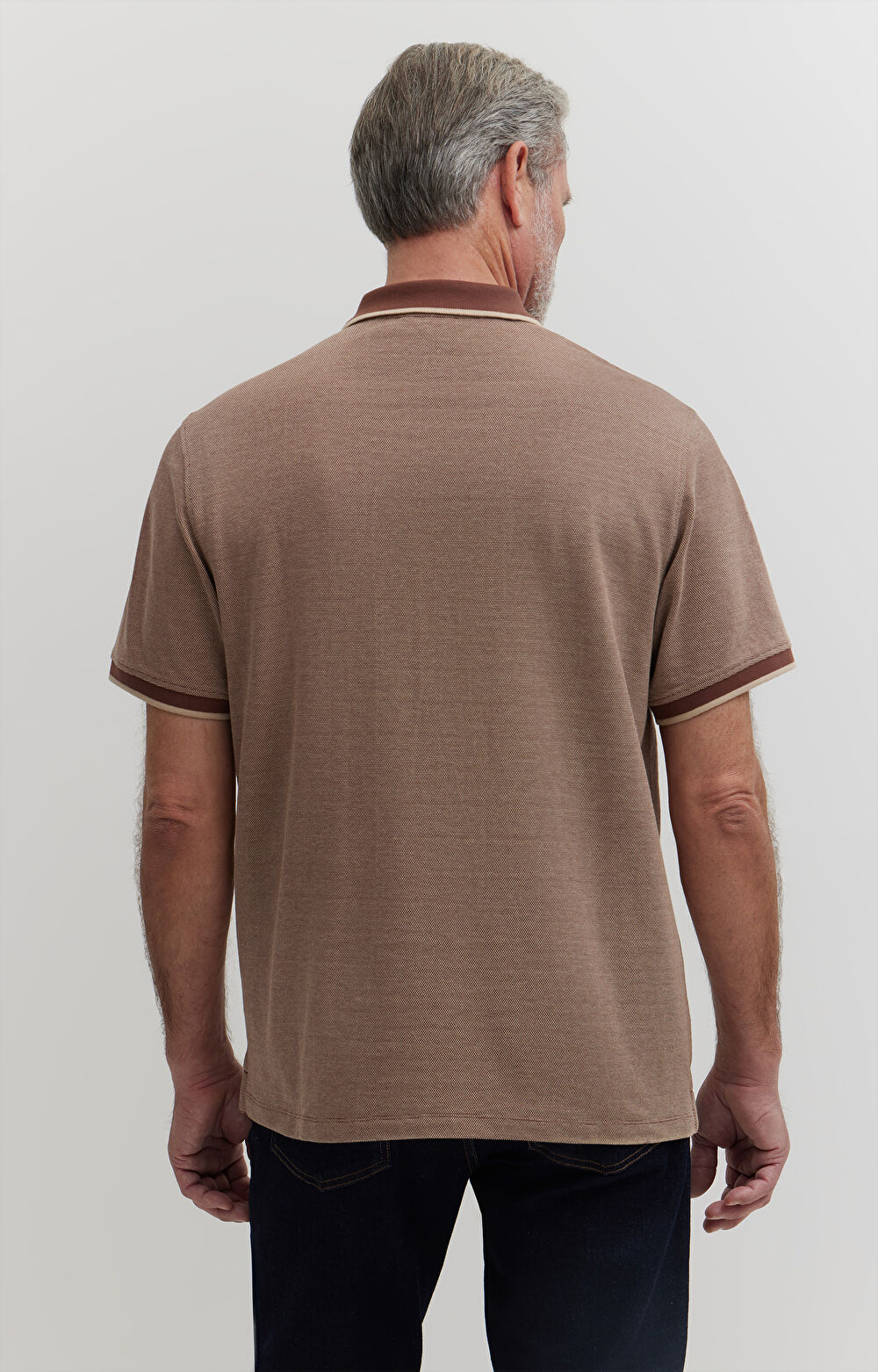 Polo z bawełny organicznej z kontrastem - 3