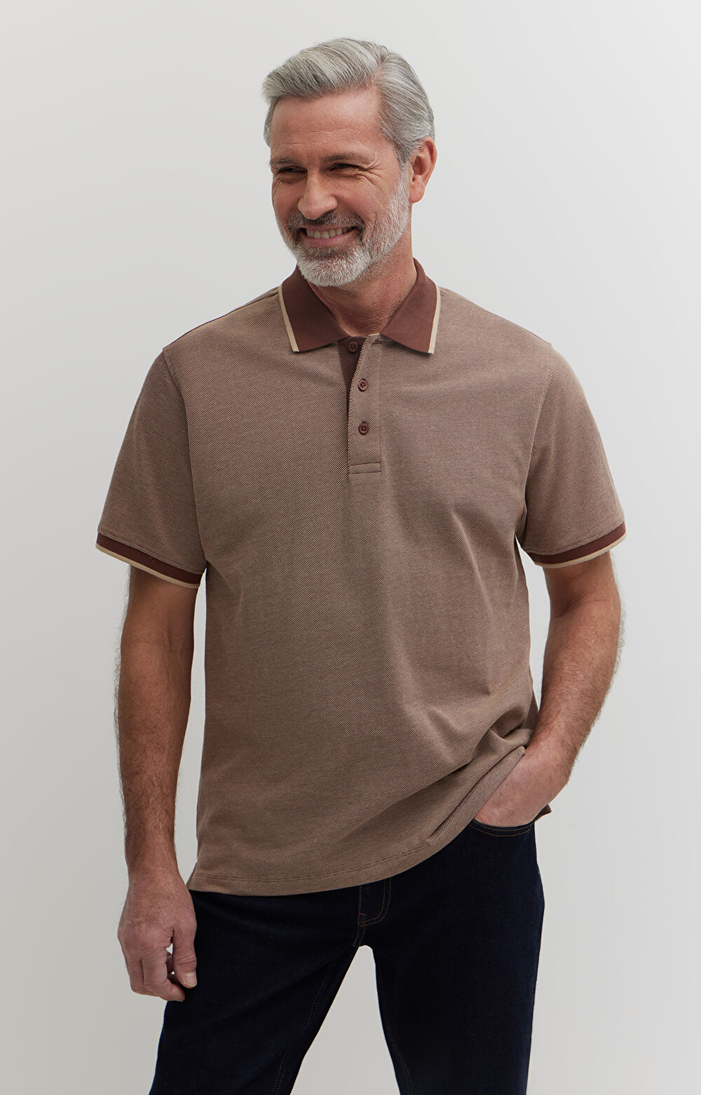 Polo z bawełny organicznej z kontrastem