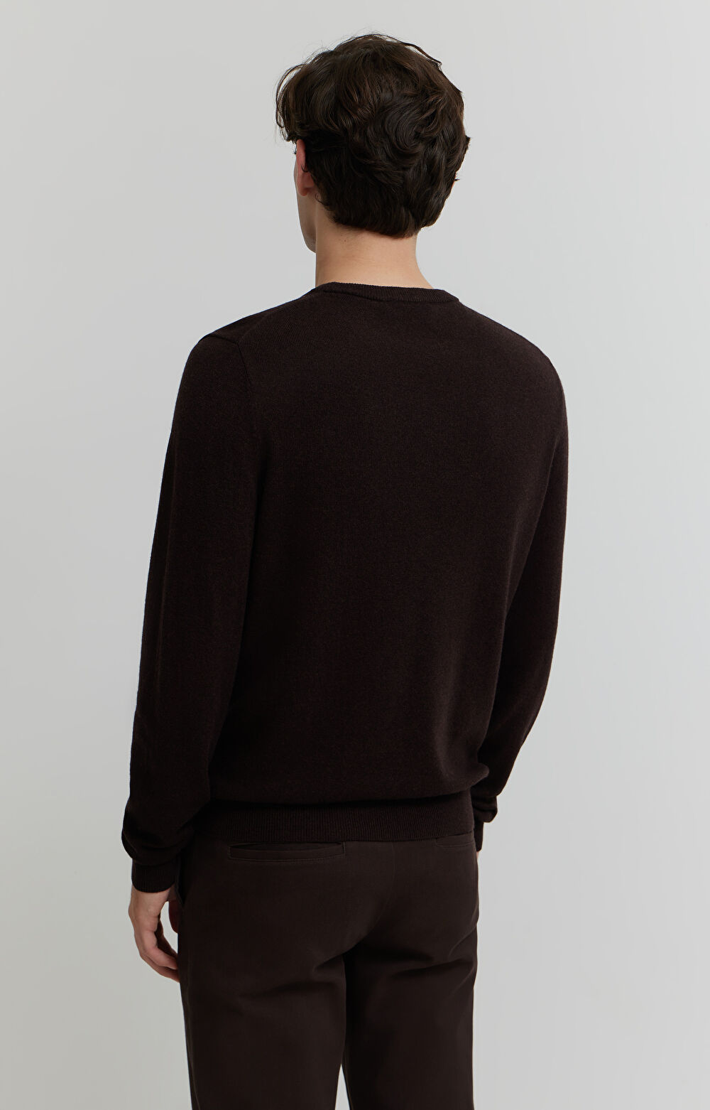 Sweter z melanżowej wełny merino - 3