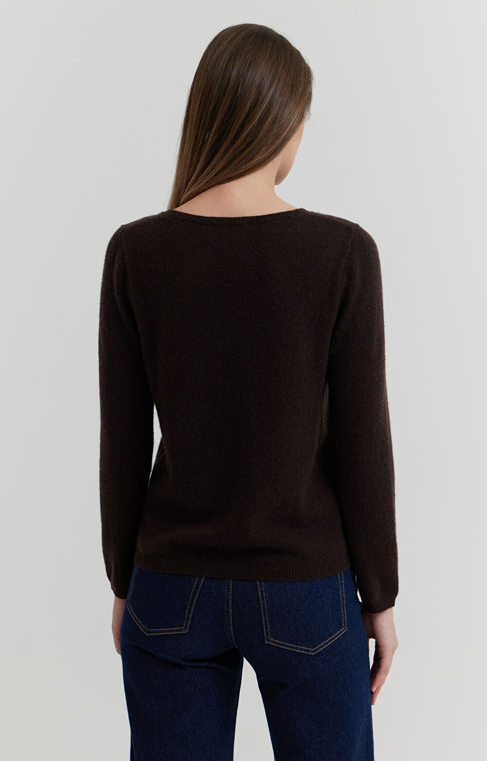 Melanżowy sweter z wełny - 4