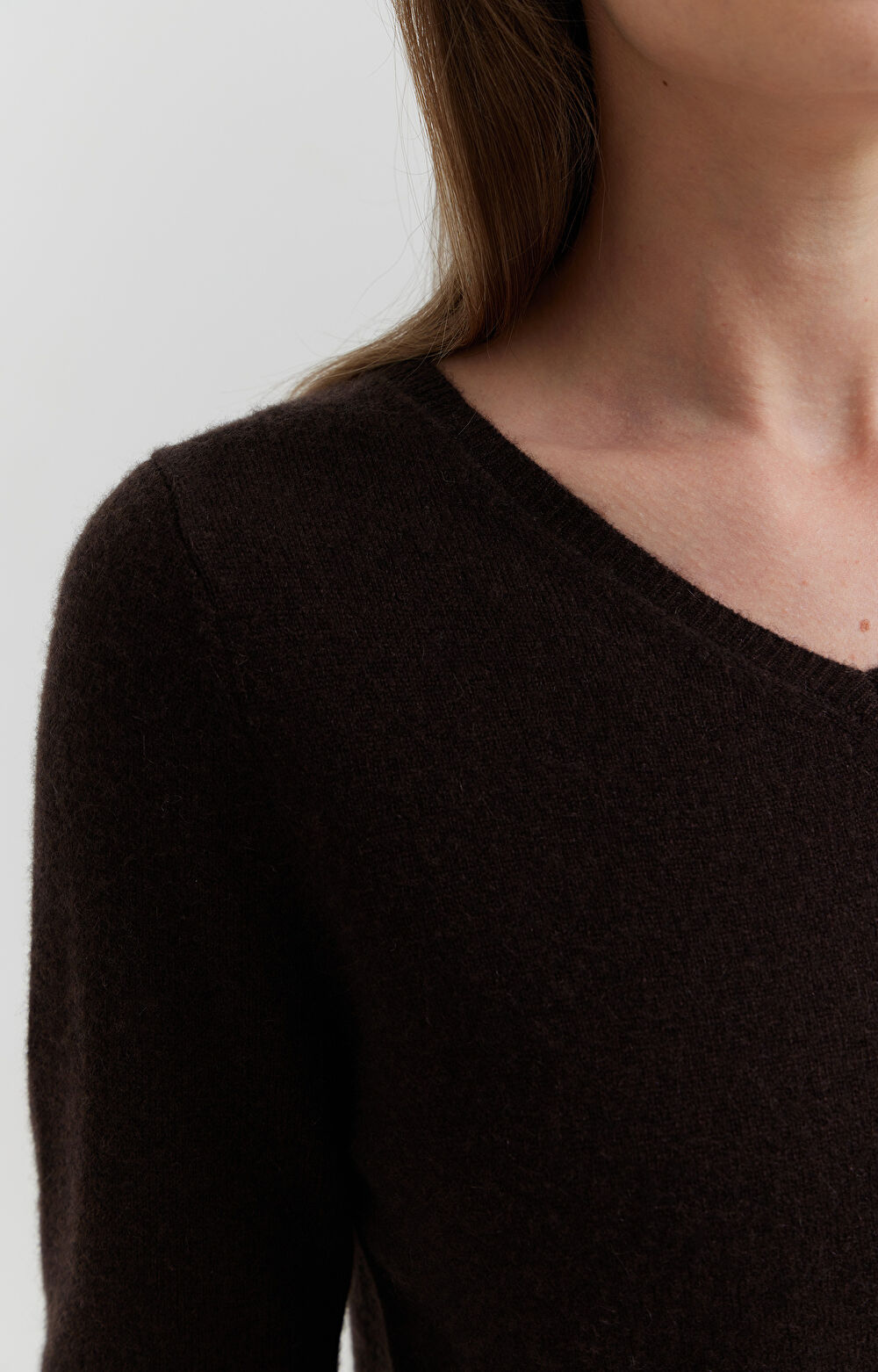 Melanżowy sweter z wełny - 5