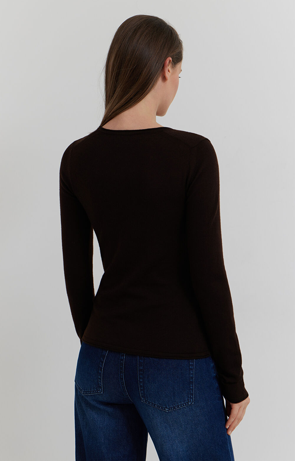 Dopasowany sweter z wełny merino - 3