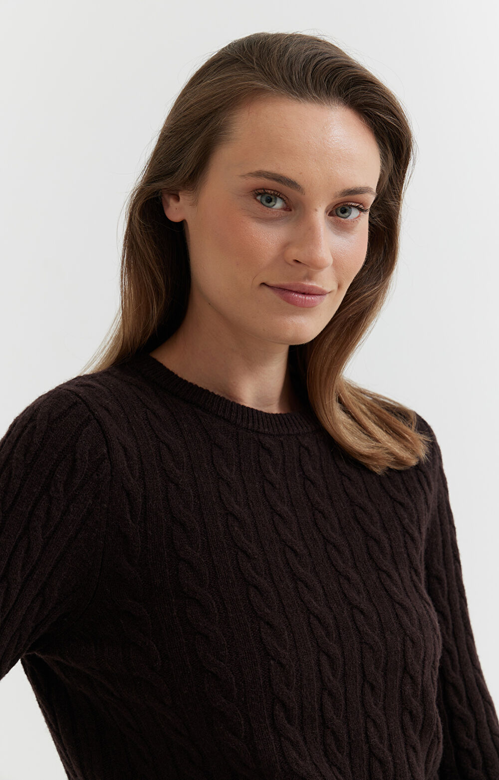 Wełniany sweter ze splotem - 5
