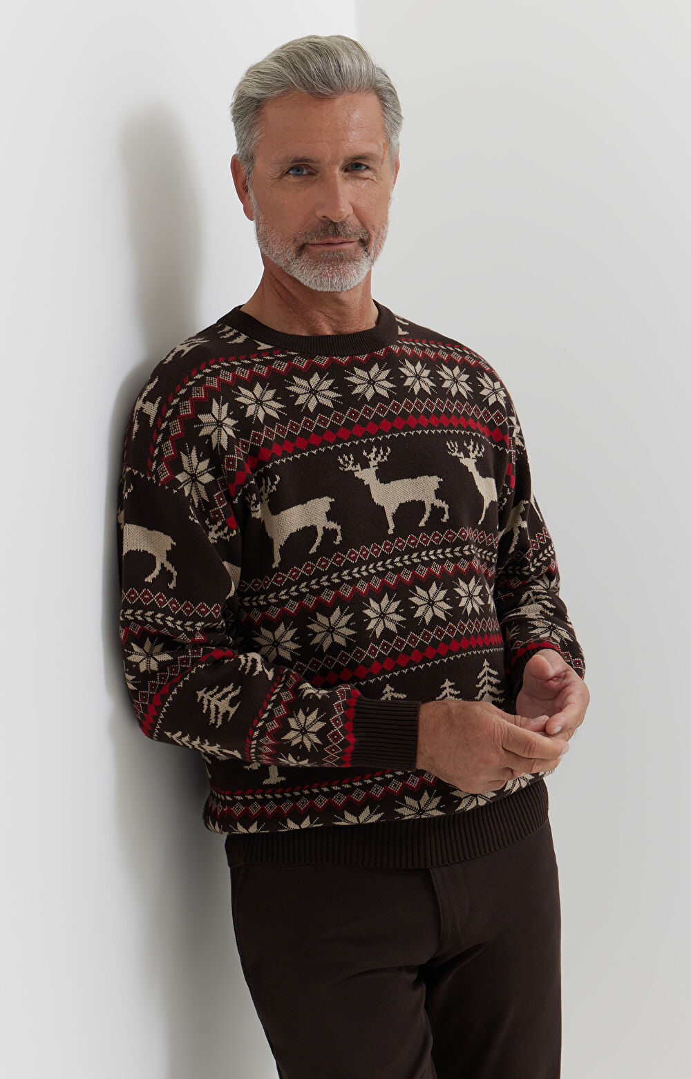 Sweter z bawełny z nadrukiem