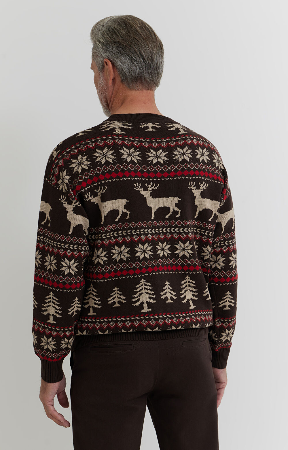 Sweter z bawełny z nadrukiem - 4