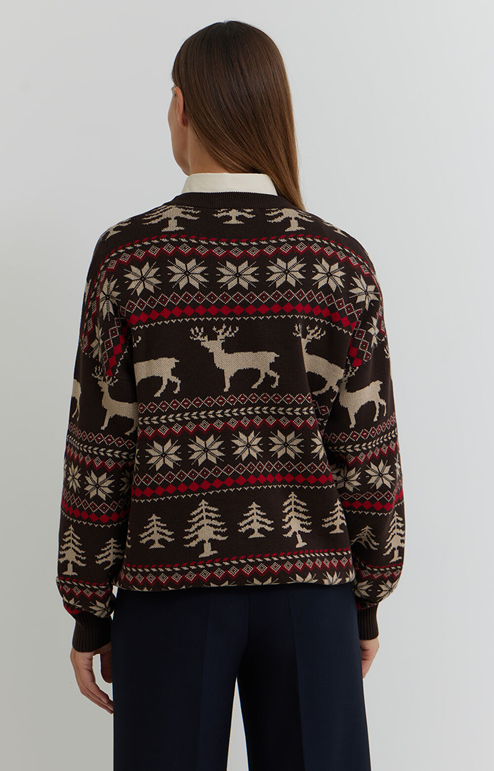 Sweter z bawełny z nadrukiem - 7