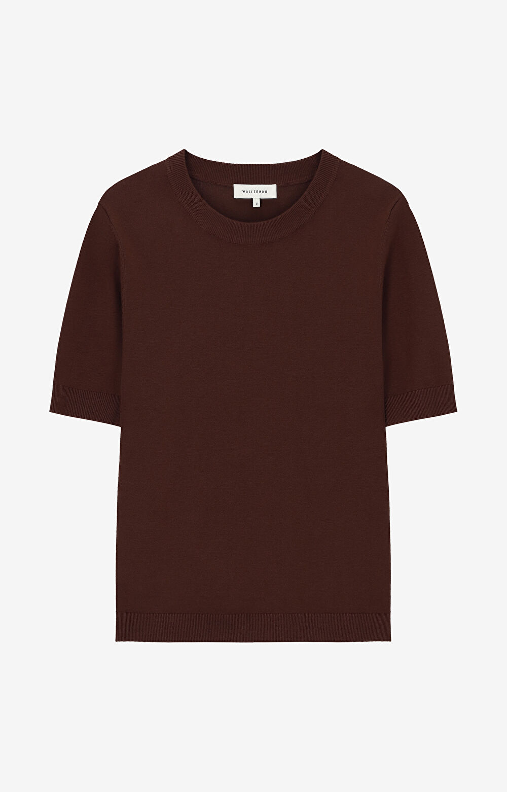 Gładki sweter z krótkim rękawem - 2