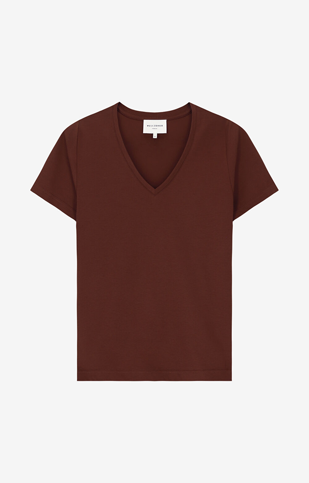 T-shirt v-neck z bawełny podwójnie merceryzowanej - 2