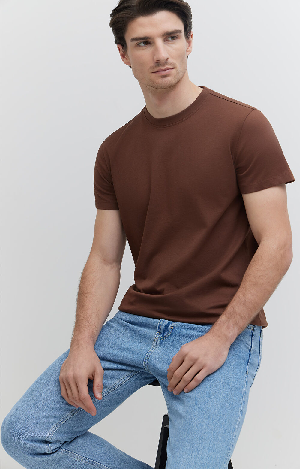 Gładki t-shirt z bawełny organicznej